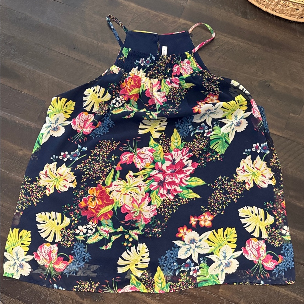 Collective Concepts Navy Floral Top